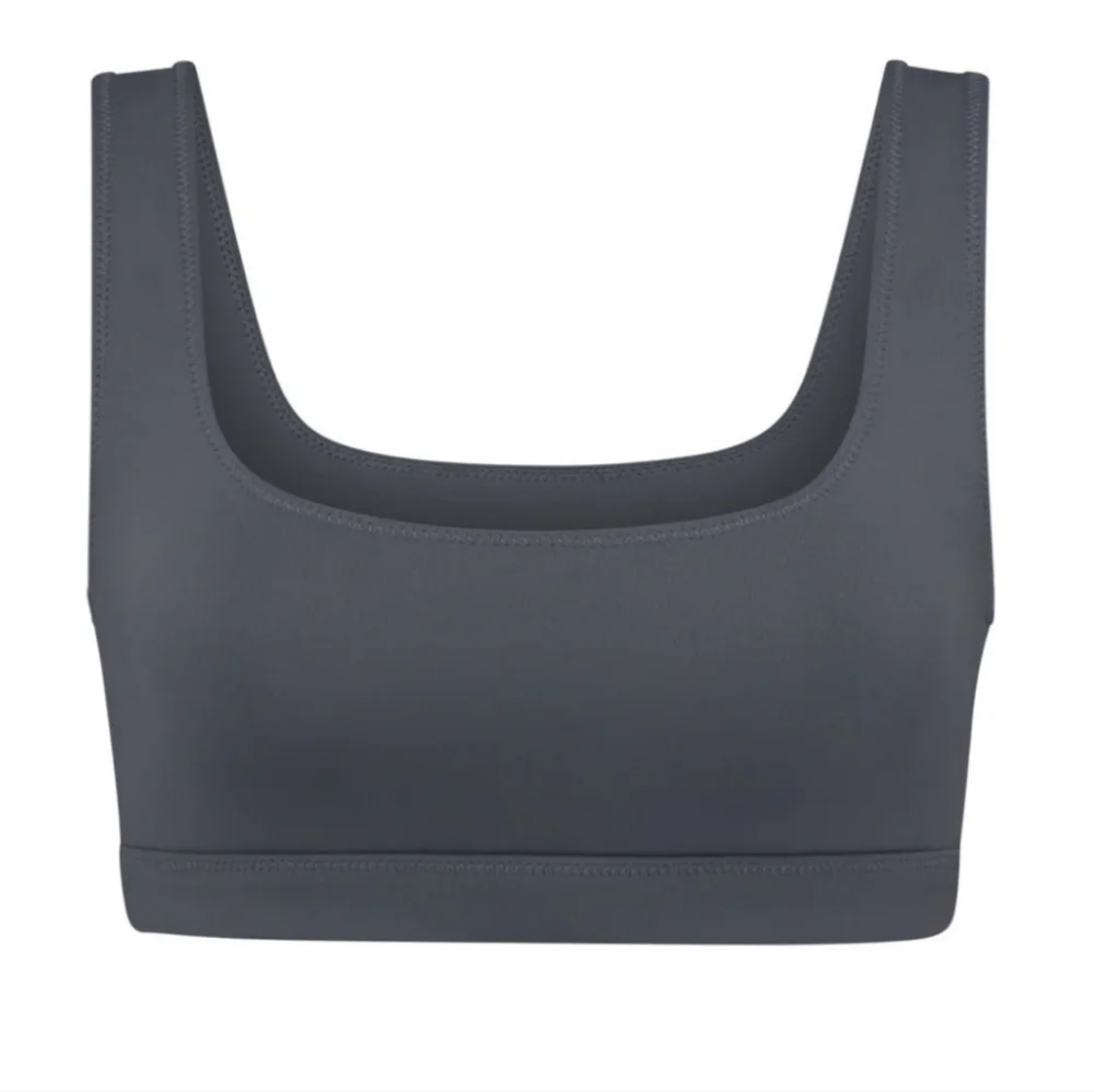 NWT SKIMS RECYCLED SWIM TANK BIKINI TOP GUNMETAL GREY PLUS 4X